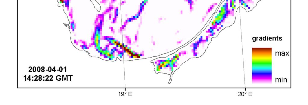 oraz rozpływem wód rzecznych i zalewowych Chwilowe pola temperatury i dobowe pola temperatury (w formacie