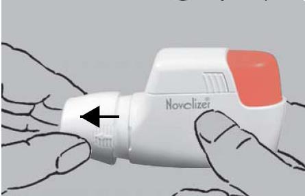 Uwaga: Pojemniki Budelin Novolizer 200 mogą być stosowane wyłącznie w oryginalnym inhalatorze proszkowym Novolizer. Sposób użycia 1.