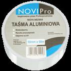 ALUMINIOWA ZBROJONA 50 MM 50 M Zastosowanie: uszczelnianie instalacji wentylacyjnych i CO łączenie otulin ciągów klimatyzacyjnych ochrona izolacji, powierzchni przed