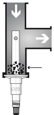 Figure 15: Vertical mounting is not recommended if re is air in pipe.