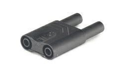 41 Bezpieczna złączka z wtykiem 4 mm czarna, 1000 V / 32 A CAT II SO5126-3R 20 Izolacja zalewana dwustronne zabezpieczenie przed kontaktem (bezpieczne wtyki i gniazda), odległość 19 mm rezystancja