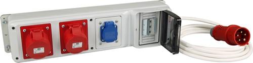 45 Zasilacz elektryczny do stanowisk doświadczalnych ST8008-8M 1 Zasilacz elektryczny do stanowisk doświadczalnych Panel dystrybucyjny 400 V CEE z automatycznymi bezpiecznikami do zamocowania