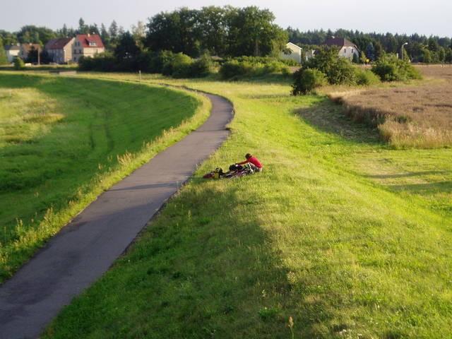 powinny być układane naprzemiennie w taki sposób, aby szczeliny między kolejnymi płytami zachowywały ciągłość w poprzek, a nie wzdłuż drogi dla rowerów.
