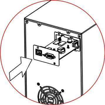 14 Porty komunikacyjne Z tyłu systemu UPS (patrz Rzuty systemu UPS) znajdują się następujące porty komunikacyjne: Złącze RS232 Złącze USB Gniazdo rozszerzenia umożliwiające montaż dodatkowych kart