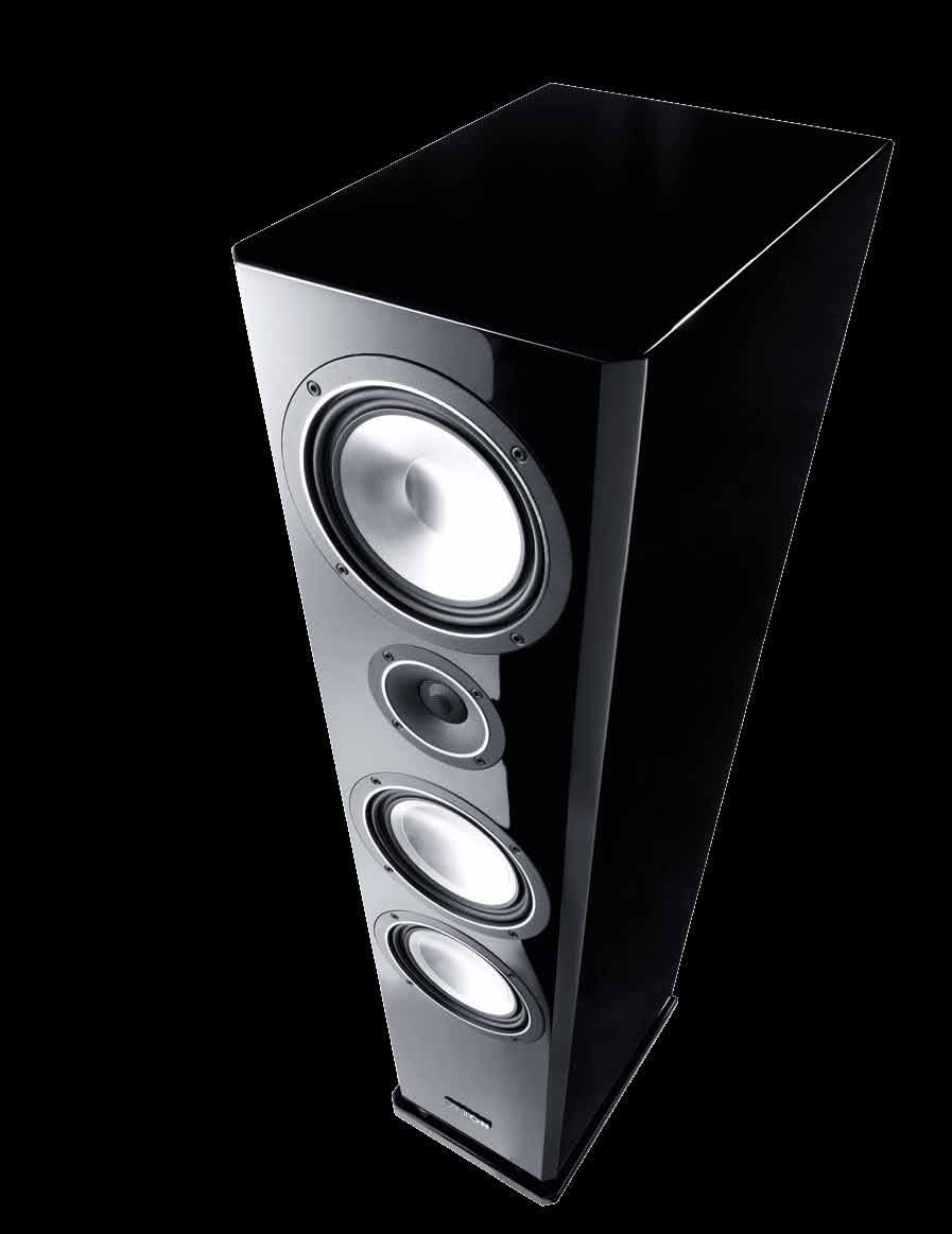 Seria CHRONO SLS HiFi 18 19 Subtelna powierzchowność, silna osobowość, perfekcyjna inscenizacja Biały lakier o wysokim połysku Czarna maskownica Czarny lakier o wysokim połysku Czarna maskownica