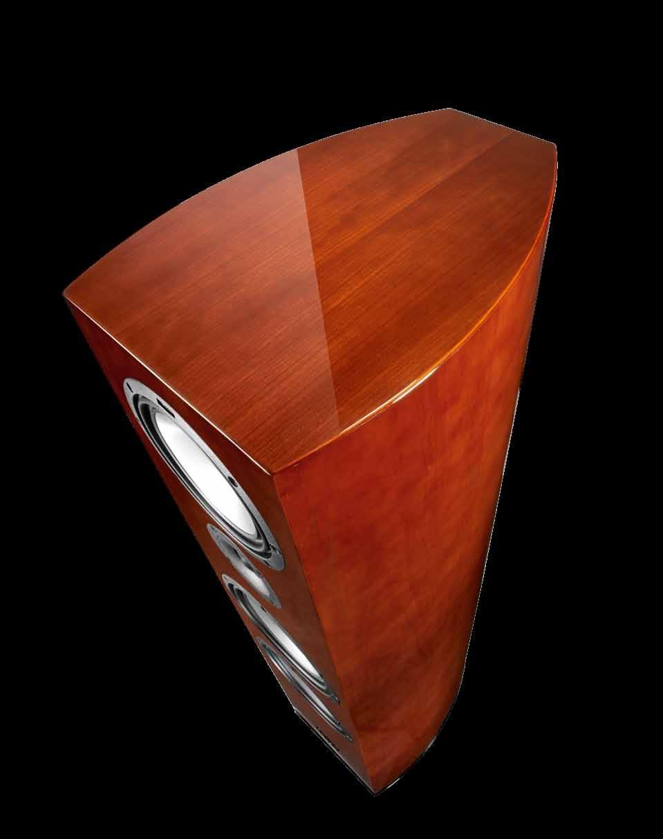 Seria VENTO HiFi 12 13 Doskonała harmonia, perfekcyjny wygląd, brzmienie spełniające wymagania audiofilów Biały lakier o wysokim połysku Czarna maskownica Wiśniowy fornir o wysokim połysku Czarna