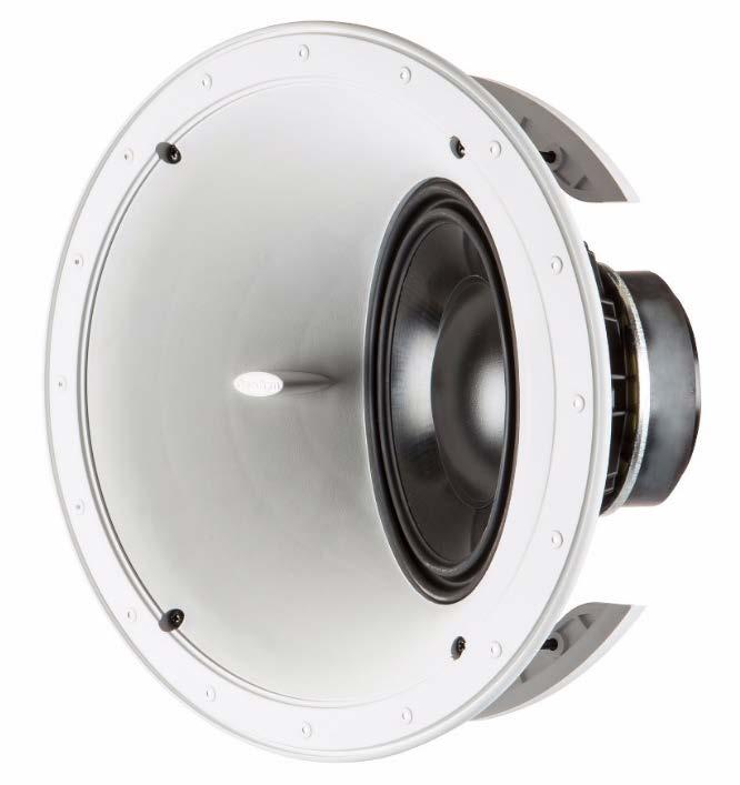 PCS PCS-80-R Subwoofer instalacyjny nachylony pod katem 30% Pasmo przenoszenia: 19Hz (DIN) Efektywność: 89dB niskotonowy: 210 mm (8"), polipropylen wzmocniony włóknami karbonu Funkcje: minimalna