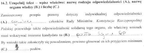 20 Sprawozdanie z egzaminu maturalnego 2016 Wielu maturzystów miało problem z wykonaniem