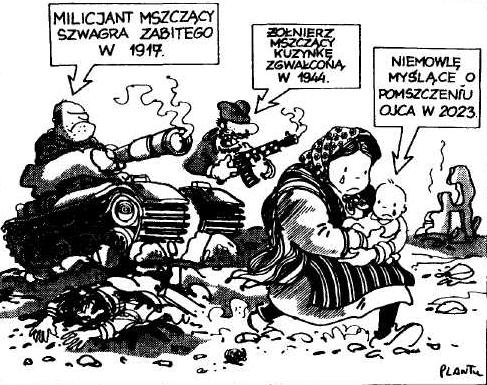 Zadanie 18. (4 pkt) Nazwij problemy współczesnego świata, które zostały przedstawione na rysunkach Szymona Kobylińskiego i Plantu.