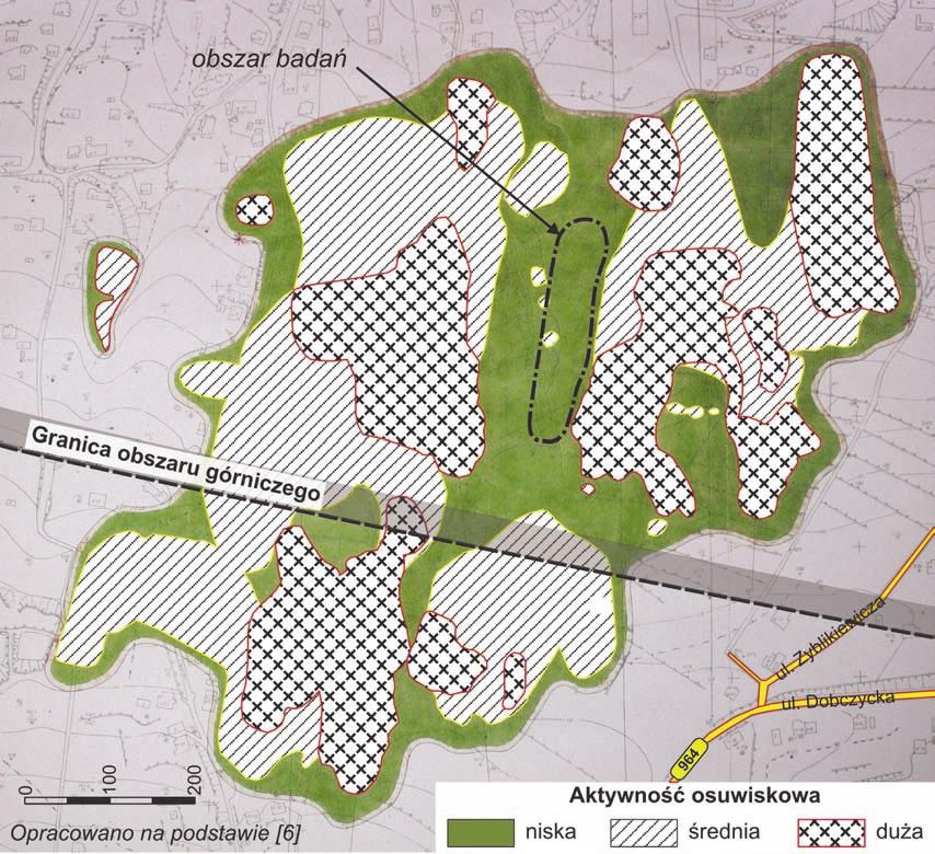 108 Rys. 1. Mapa aktywności osuwiskowej Stoku pod Baranem Fig. 1. Landslide activity map of Stok pod Baranem szłe lata określa, że osiadanie powinno utrzymać się na tym poziomie.