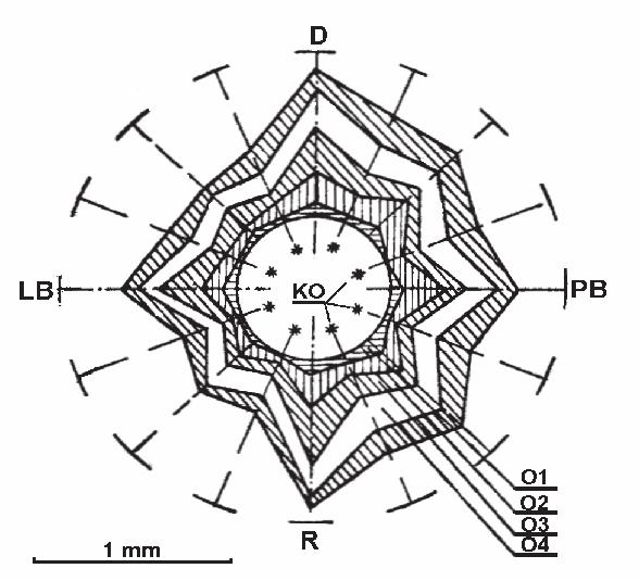 LB and PB port and starboard, respectively, KO lubricating oil nozzle [9, 10] Rys. 4.