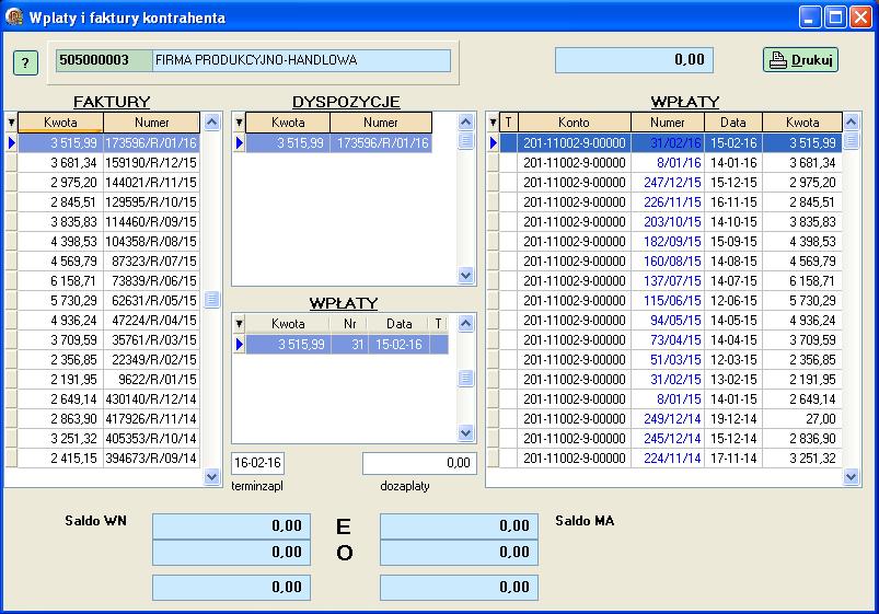 AUTOMATYCZNA / RĘCZNA REJESTRACJA WYCIĄGÓW Wpłaty mogą być rejestrowane zarówno ręcznie jak i automatycznie, poprzez wczytanie z systemów bankowych (np. Multicash).