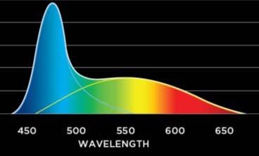 Rozwiązania techniczne- Niebieski+żółty [fosfor] = biały Phosphor Blue Peak