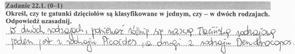 Biologia 35 Przykład A Przykład B Większość odpowiedzi zdających była jednak nieprawidłowa, co najprawdopodobniej wynikało z nierozumienia lub nieznajomości zasad klasyfikacji organizmów.