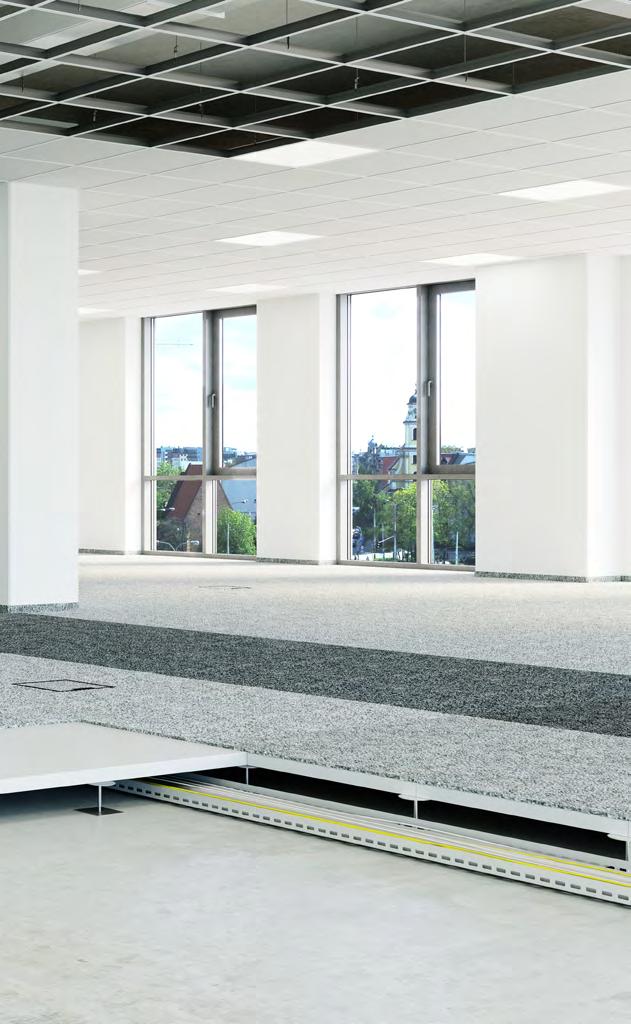 Uchylne okna i optymalny dostęp światła dziennego Openable windows and optimal sunlight access Efektywne środowisko pracy Effective work environment Doskonałe doświetlenie powierzchni biurowej dzięki