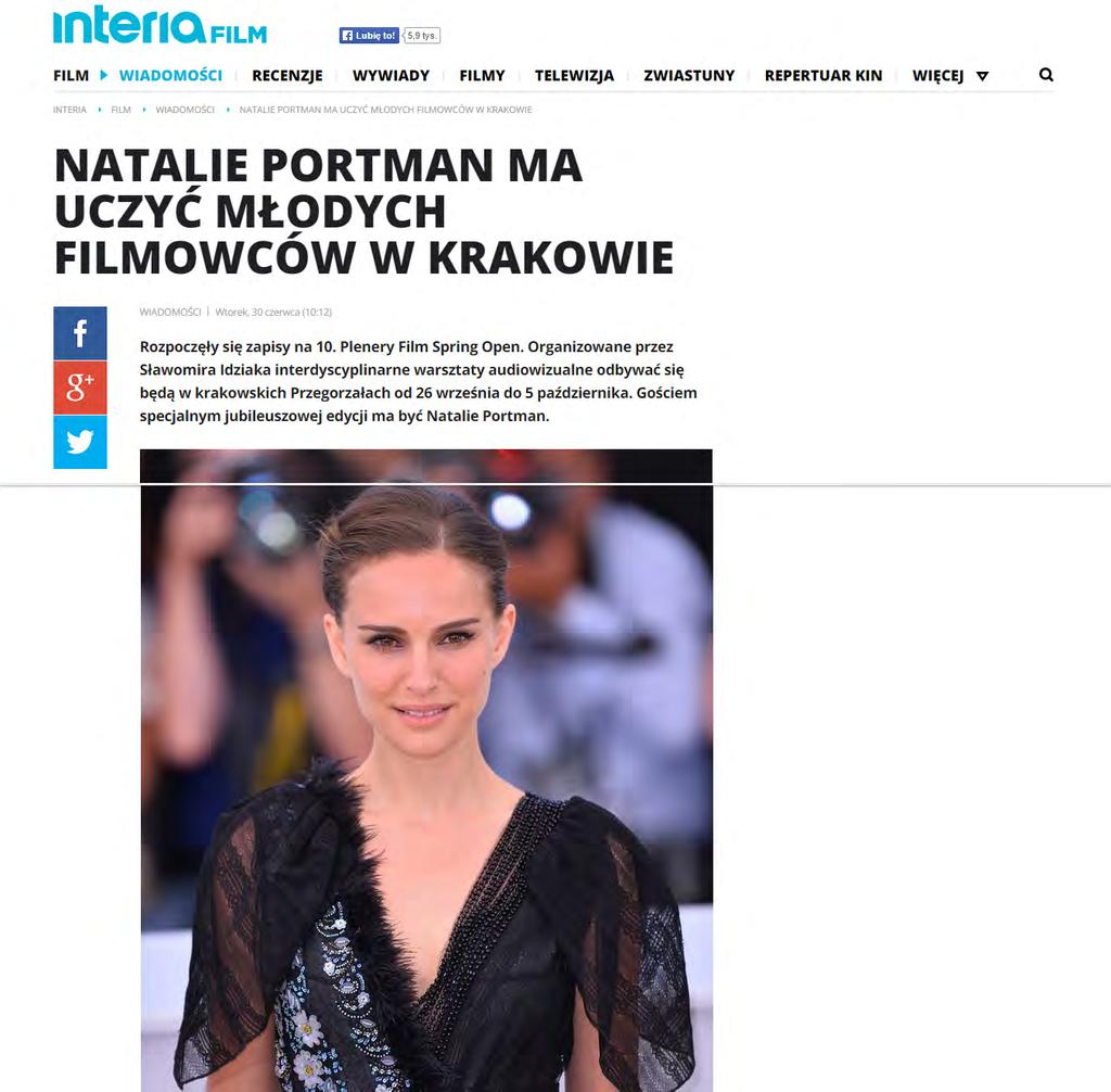 Interia. pl 30.06.2015 http://film.interia.