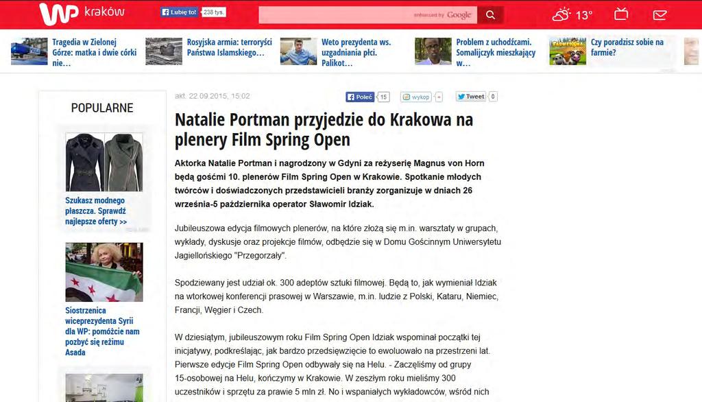 Wp.pl 22.09.2015 http://wiadomosci.wp.
