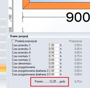 Czasy pracy W zakładce Dane