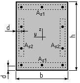 strona: 34 u net,fin = l / 00 = 17, mm Ugięcia o obciążeń stałych (ciężar własny + A ): u z,fin = u z,inst (1+k ef) = 1,5 (1 + 0,60) =,3 mm u y,fin = u y,inst (1+k ef) = 0,0 (1 + 0,60) = 0,0 mm