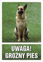Znak UWAGA pies!