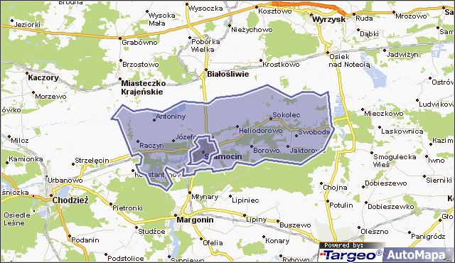Ryc.1 Lokalizacja gminy Szamocin. Źródło: www.targeo.pl Inwentaryzacja w 1998 roku W 1998 roku przeprowadzono inwentaryzację dzikich wysypisk śmieci w gminie Szamocin.