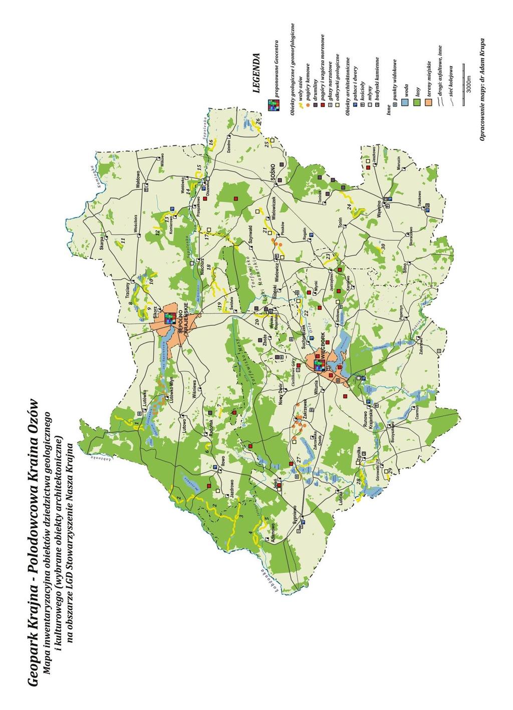 Ryc. 2. Geopark Krajna Polodowcowa Kraina Ozów.