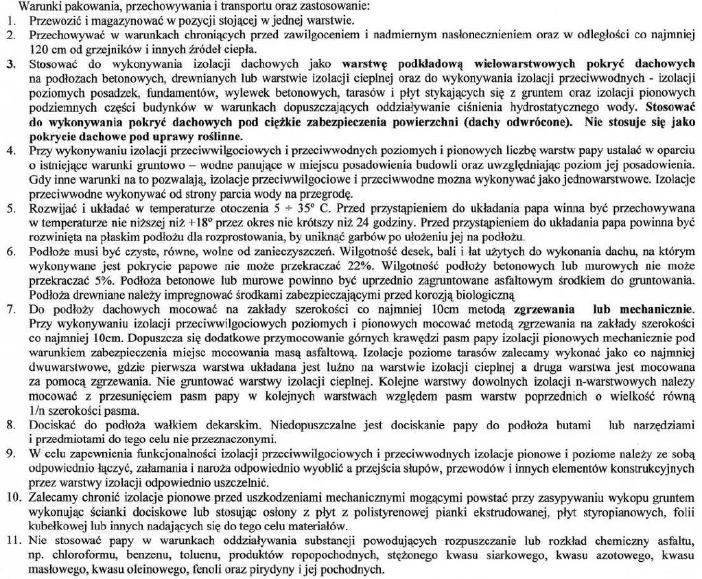 pionowej na wysokość min.