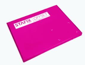 STAFIX GRIP Offset i Offset UV: Dostępne formaty: Biały: 450x640 mm Pakowany (ark): Ryza 200 arkuszy Paleta 4000 ark( 20 ryz) 707x1000 mm Pakowany (ark): Ryza 200 arkuszy Paleta 2000 ark (10 ryz)
