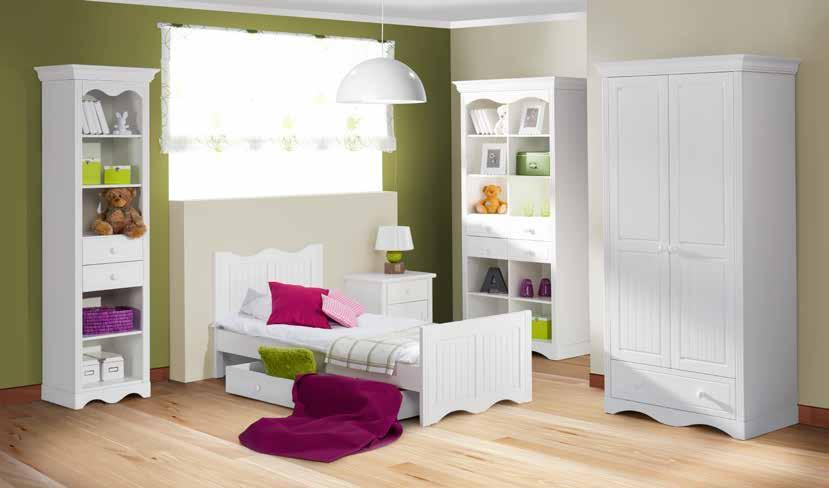 PRINCESSA 05/A nadstawka do 1 drawer desk biurka z 1 szufladą extension 129 x 131 x 35 cm 129 x 131 x 35 cm PRINCESSA 09 łóżeczko niemowlęce