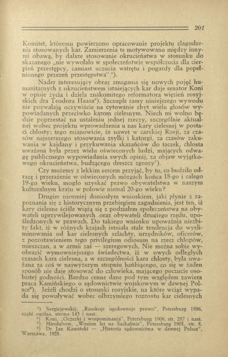 K om itet, którem u pow ierzono opracow anie pro jek tu złagodzenia stosow anych kar.