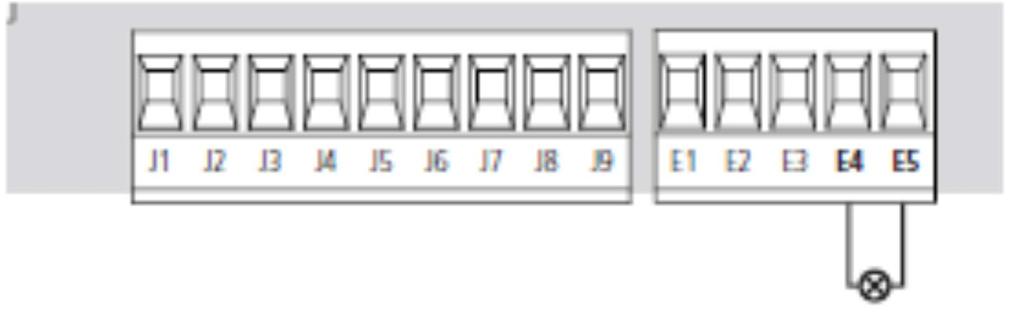 4.7 WYJŚCIE LAMPY NISKIEGO NAPIĘCIA Programator posiada wyjście na 24Vdc, które umożliwia podłączenie akcesoriów o maksymalnym obciążeniu 3W.