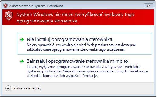 7. Następnie pojawi się ekran wyboru systemu operacyjnego. Zaznacz, którą wersję systemu używasz na swoim komputerze.