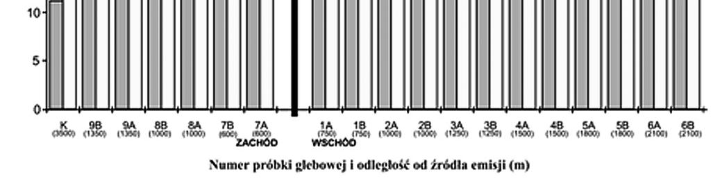 Grupa czteropierścieniowych węglowodorów stanowiła łącznie około 20-30% sumy oznaczonych WWA.