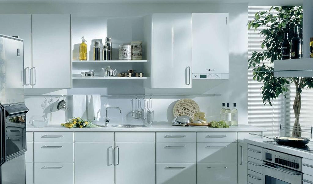 Vitodens 100-W Wiszący gazowy kocioł kondensacyjny, typu WB1C, z modulowanym palnikiem cylindrycznym i