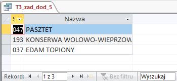 5. Znaleźć trzy najlepiej sprzedające się towary klientom Naszej firmy z woj. dolnośląskiego.