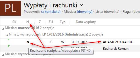 wyświetla odpowiednią informację.