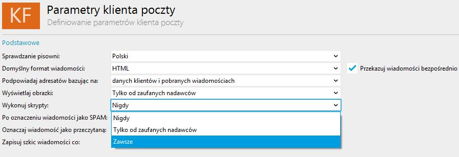 Rodzaj - należy wybrać, czy wprowadzany adres jest zaufany czy niepożądany.