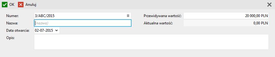 Po wybraniu z bocznego menu opcji Dodaj dostępne jest okno, które pozwala wprowadzić dane dotyczące umowy sprzedaży towarów podlegających odwrotnemu obciążeniu z limitem.