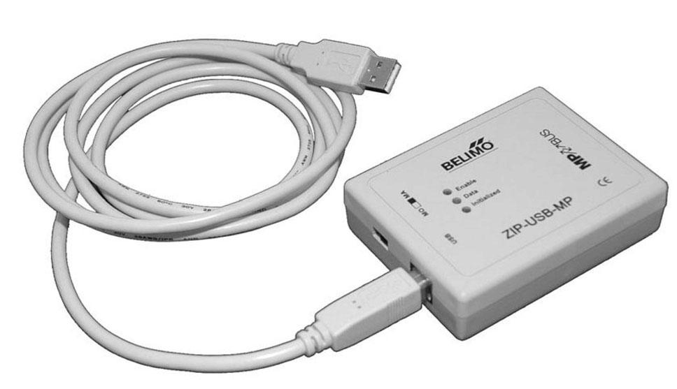 Uruchomienie z PC-Tool Bezpośrednie podłączenie do szafy lub gniazdka (klasyczne zastosowanie) Przemiennik poziomu ZIP-USB-MP Schemat podłączenia 1 Kabel USB 2.
