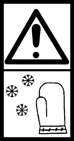 Znak informujący o zakazie wchodzenia na maszynę podczas pracy, szczególnie podczas załadunku (umieszczony na