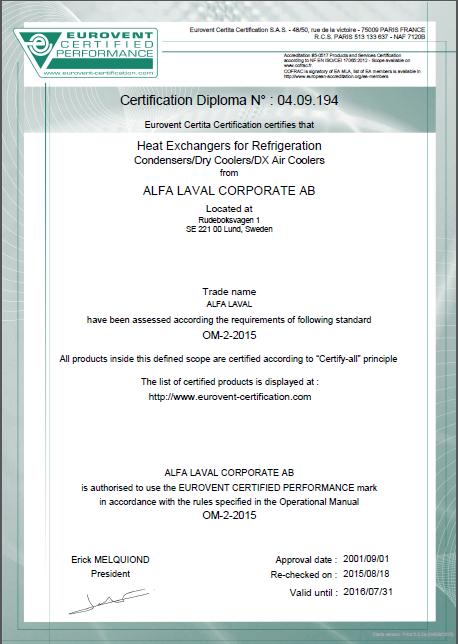 EUROVENT - Certify ALL Alfa
