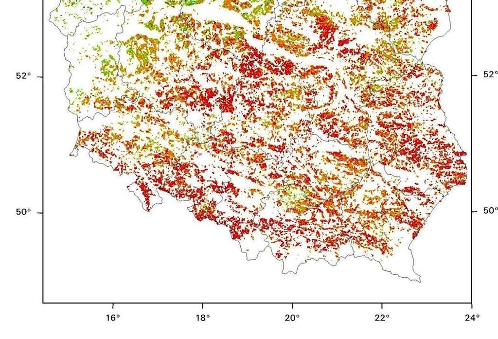 Mapa dostarczana jest w cyklu co 10 dni, w