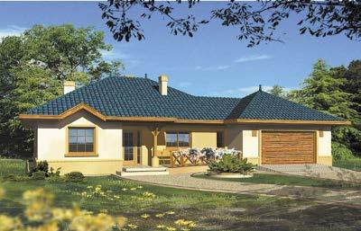 Cefeusz II Pracownia Projektowa DOMuS DOMuSniechowskich 130,36 m 2 ( ) ( ) Dom parterowy, dla 4-5 osobowej rodziny, z wbudowanym garażem dwustanowiskowym.