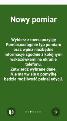 Podczas pierwszego włączenia aplikacji SLT-caliper zostaną wyświetlone krótkie informacje