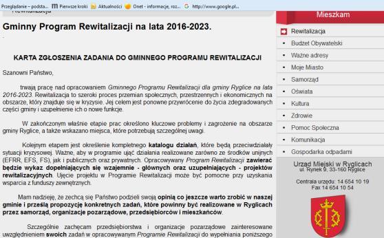 8. PRZEDSIĘWZIĘCIA REWITALIZACYJNE 8.1.