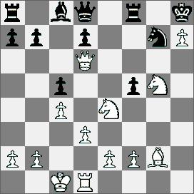 Hg2 Hg2 27.Kg2 f4 28.Gc5 h3 29.Kg1 g3 i białe poddały się. 1803.Partia angielska [A36] Łódź 1957 Gawlikowski (Polska) Karnkowski (Polska) 1.c4 Sf6 2.Sc3 c5 3.g3 Sc6 4.Gg2 g6 5.d3 Gg7 6.Gd2 0 0 7.