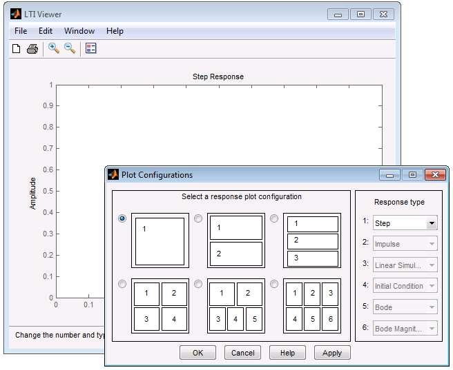 Matlab + Control LTI Viewer Wywołanie z linii komend: