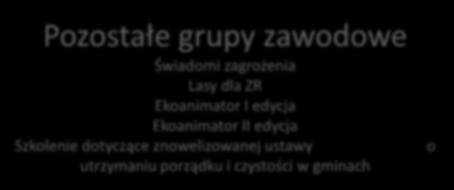 Programy WCEE społeczności Pozostałe grupy zawodowe Świadomi zagrożenia Lasy dla