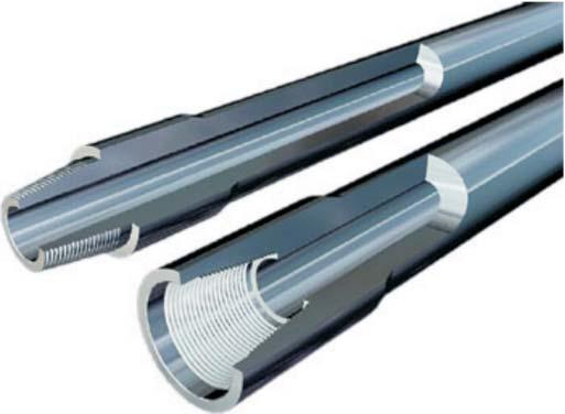 4. ADP Z POŁĄCZENIEM INTEGRALNYM (STANOWIĄCYM CAŁOŚĆ Z RURĄ) Swoiste fizyczne i mechaniczne własności stopów aluminiowych (takie jak mała twardość powierzchni i możliwość łatwego zwiercenia) wpłynęły