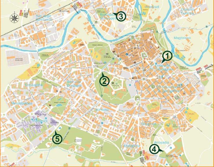 4 Pampeluna 4.1 Ogólny przegląd miasta Pampeluna, położona w regionie autonomicznym Nawarra, znajduje się 449 metrów nad poziomem morza na płaskowyżu o powierzchni 23,55 kilometra kwadratowego.